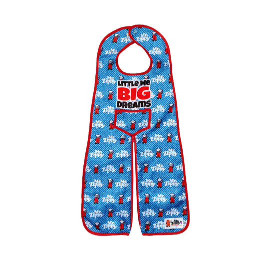 Mr. Zippy Bib - Blue Denim Little Me Big Dreams