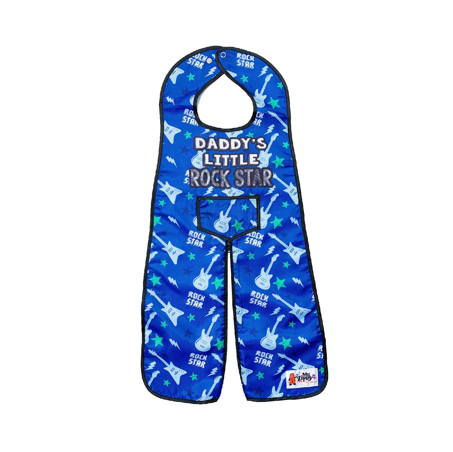 Mr. Zippy Bib - Daddy's Little Rock Star