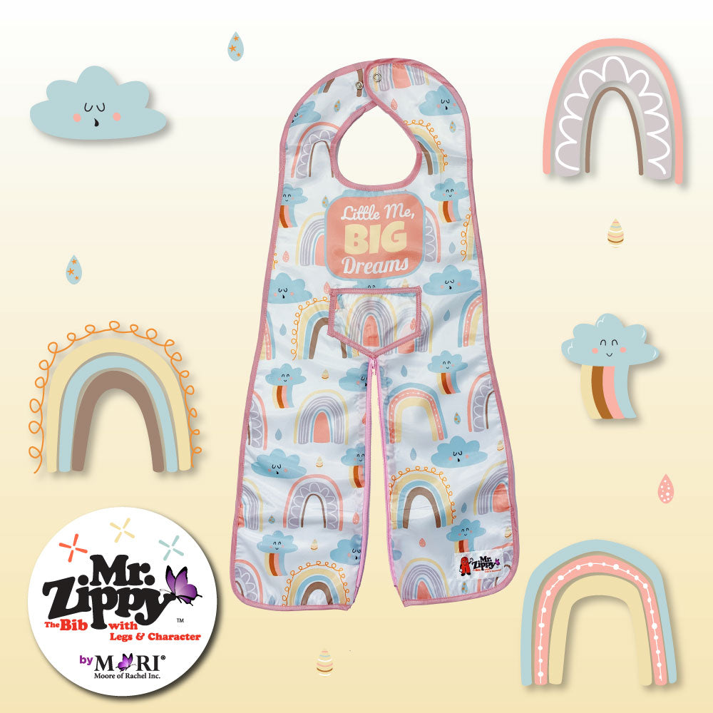 Mr. Zippy Bib - Rainbow Little Me Big Dreams