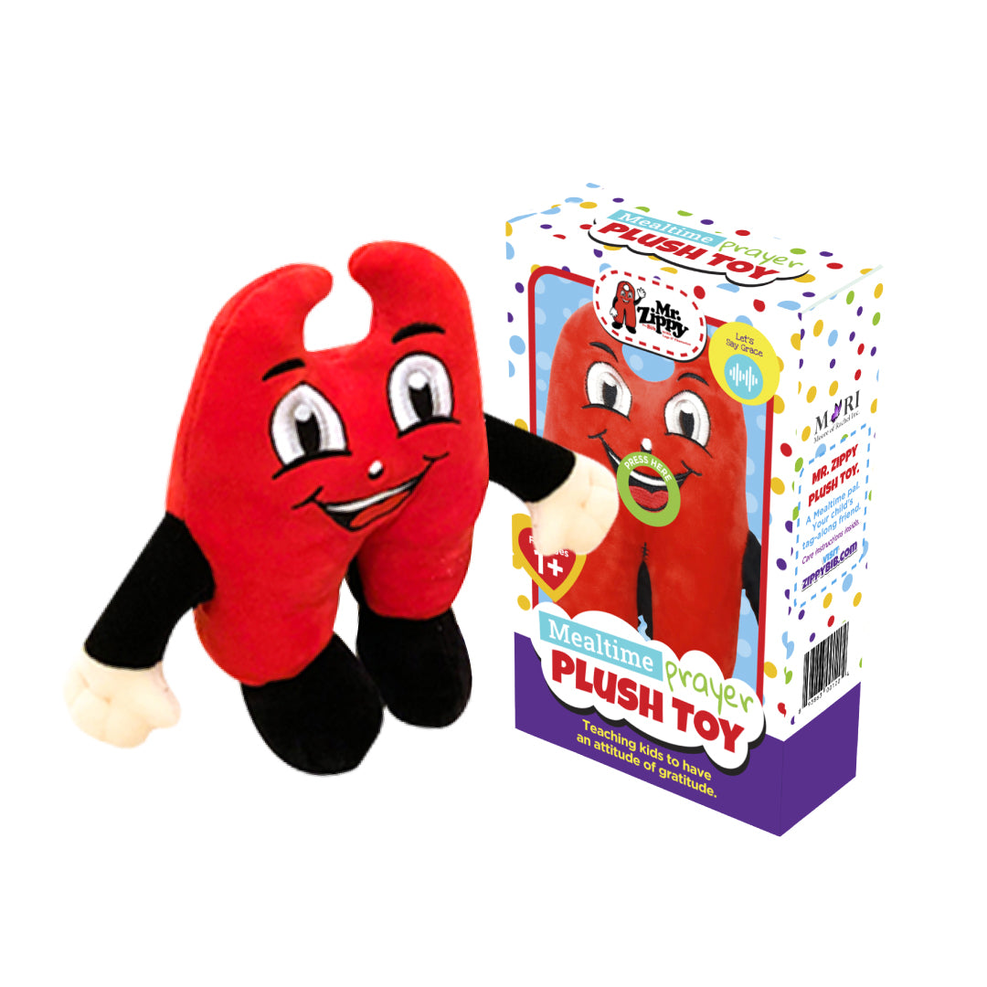 Mr. Zippy Plush Toy with Mealtime Rhyme