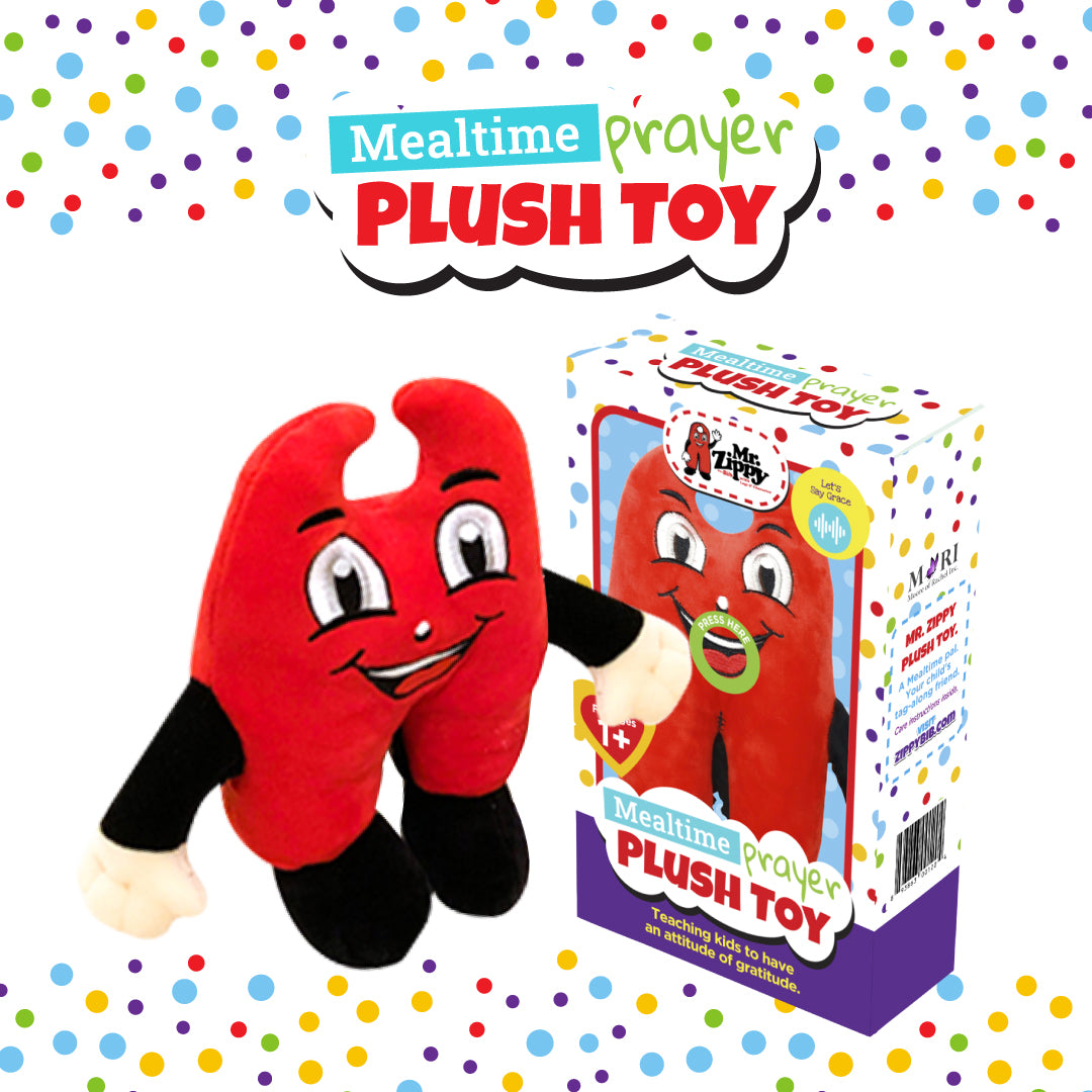 Mr. Zippy Plush Toy with Mealtime Rhyme