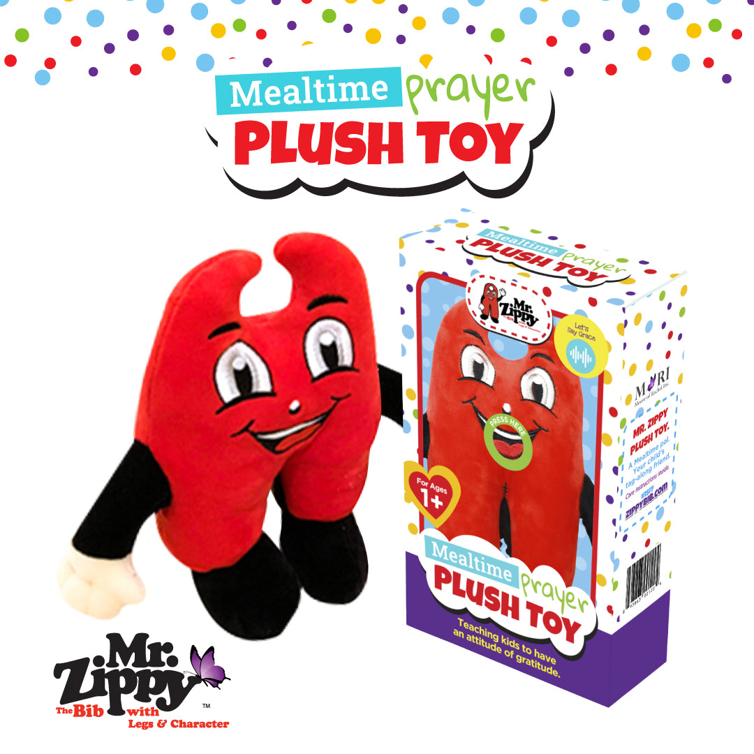 Mr. Zippy Plush Toy with Mealtime Rhyme